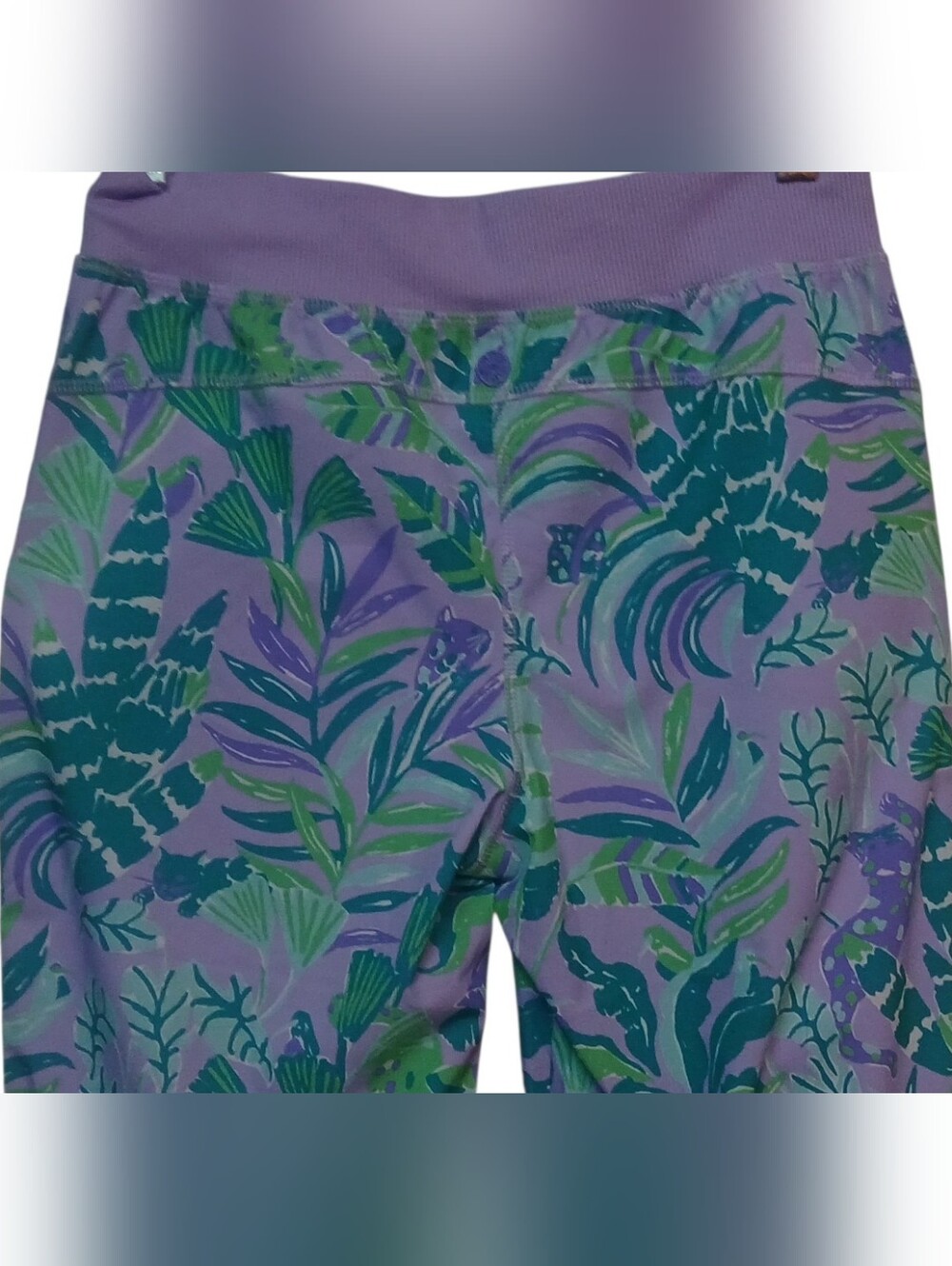 Lilly Pulitzer - NWT. Zippered Pockets, Woven, Elastic Waist, Tropical Floral... - Picture 8 of 11